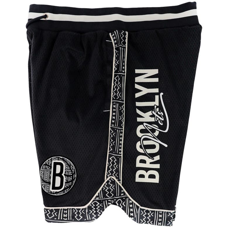 Shop Two Hype Unisex Nba X   Black Brooklyn Nets Culture & Hoops Double Mesh Shorts