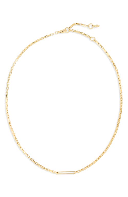 gorjana Nico Delicate Rectangle Chain Necklace in Gold
