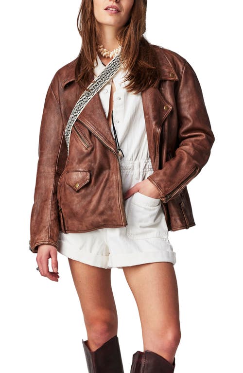 Free People We the Jealousy Leather Moto Jacket at Nordstrom,