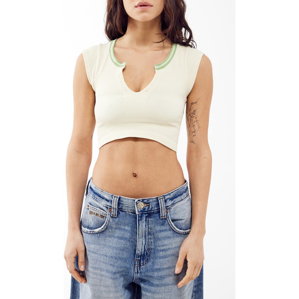 Bdg Urban Outfitters Going For Gold Crop Top In White
