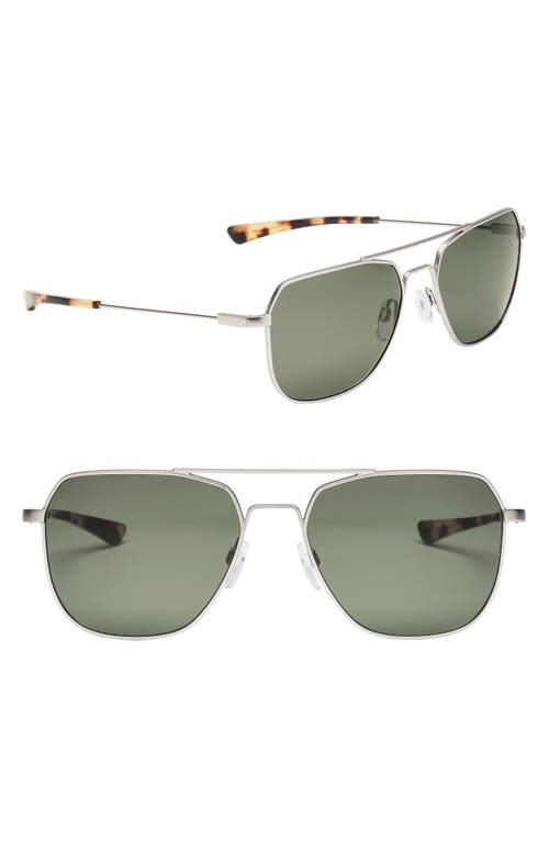 Shop Electric Rodeo 54mm Polarized Aviator Sunglasses In Matte Silver/grey