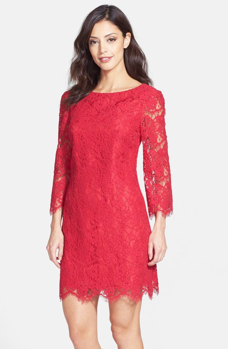 Cynthia Steffe Bow Back Lace Shift Dress | Nordstrom