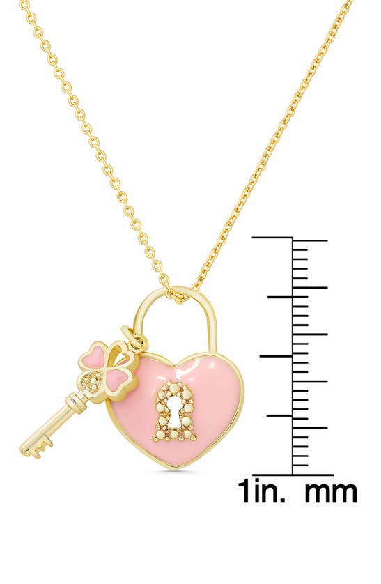 Shop Lily Nily Heart Lock Pendant Necklace In Gold