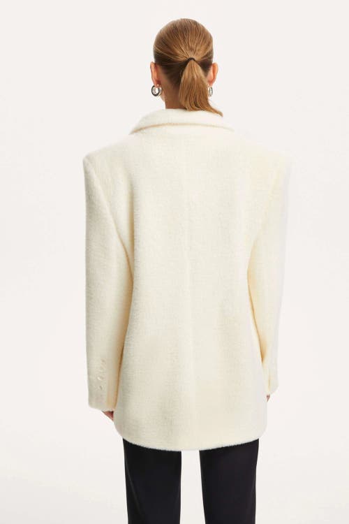 NOCTURNE NOCTURNE FAUX FUR DOUBLE-BREASTED JACKET 