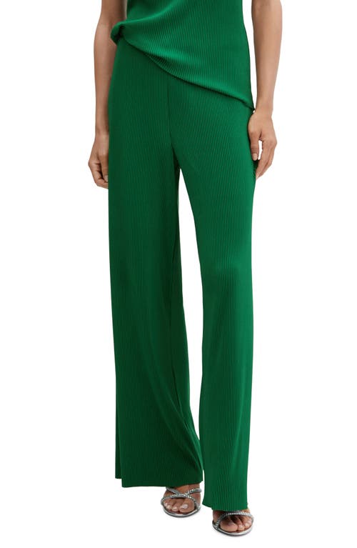Mango Women's Pleated Palazzo Pants In Green