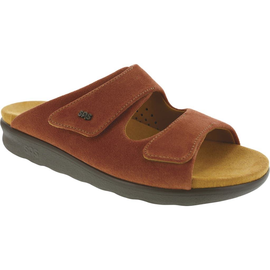 Sas Cozy Slide Sandal In Brown