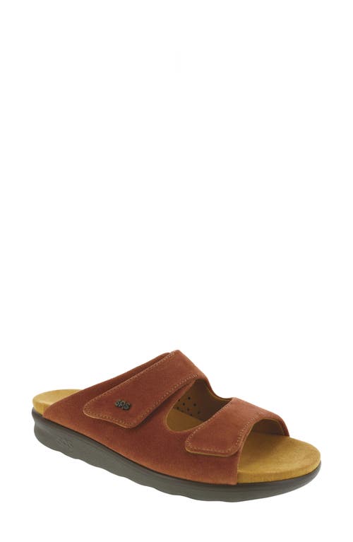 Sas Cozy Slide Sandal In Rust