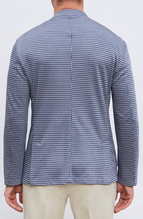 Shop Emanuel Berg Premium Stretch Wool Blend Jersey Blazer In Dark Blue