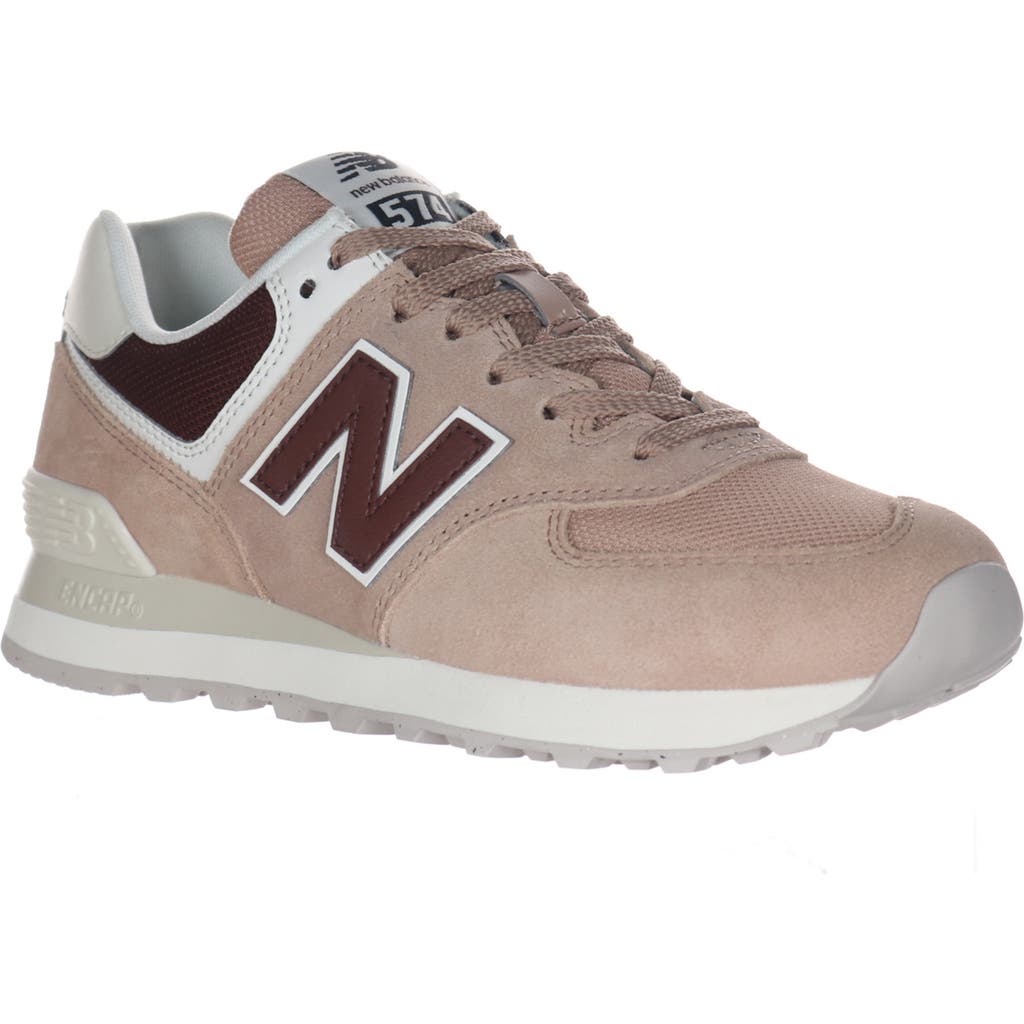 New Balance Women's 574 Fashion Casual Sneakers From Finish Line In Flat Taupe/rich Oak