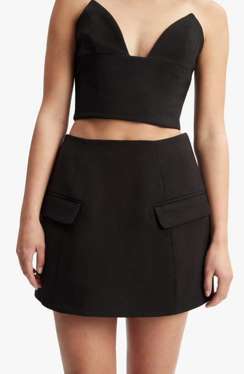 Bardot Delphi Balloon Miniskirt In Black