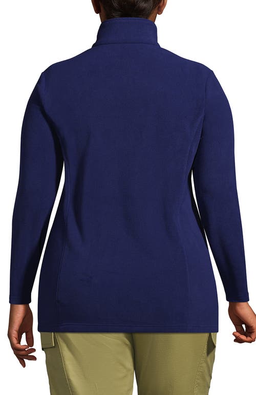 Shop Lands' End Plus Size Anyweather Fleece Quarter Zip Pullover In Deep Sea Navy