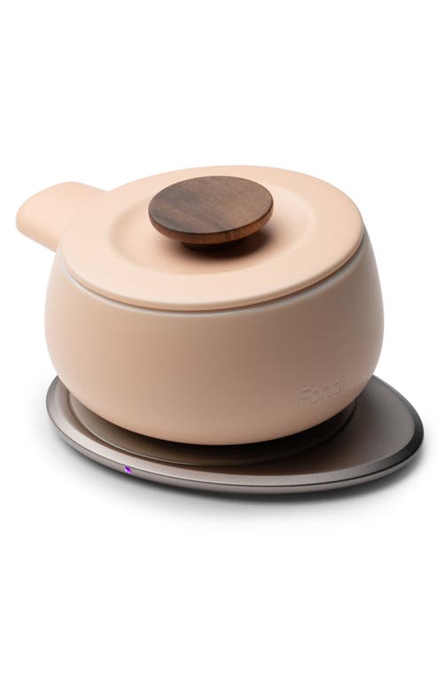 Ohom Fondi Self-heating Fondue Set In Rosy Apricot