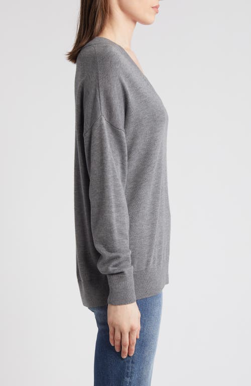 Shop Treasure & Bond Relaxed V-neck Sweater In Grey Dark Heather