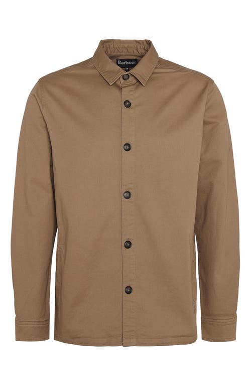 Shop Barbour Ruxton Twill Overshirt In Stone