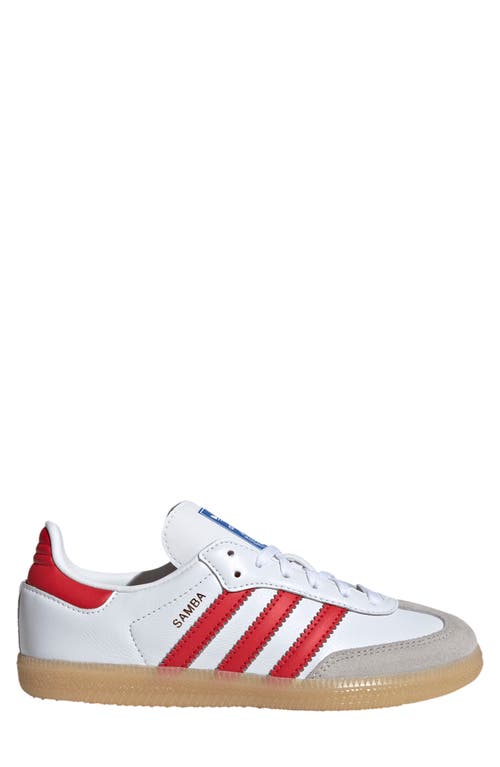 Adidas Originals Adidas Kids' Samba Sneaker In White/collegiate Red/gum