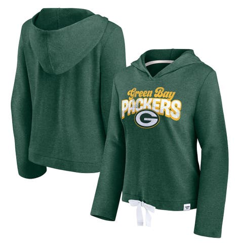 Women's Green Bay Packers Concepts Sport Cream Fluffy Hoodie Top