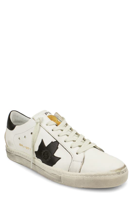 Shop Sepol Fresh Leather Sneaker In White Black