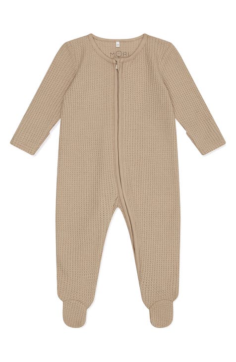 Clever Zip Waffle Fitted One-Piece Footie (Baby)
