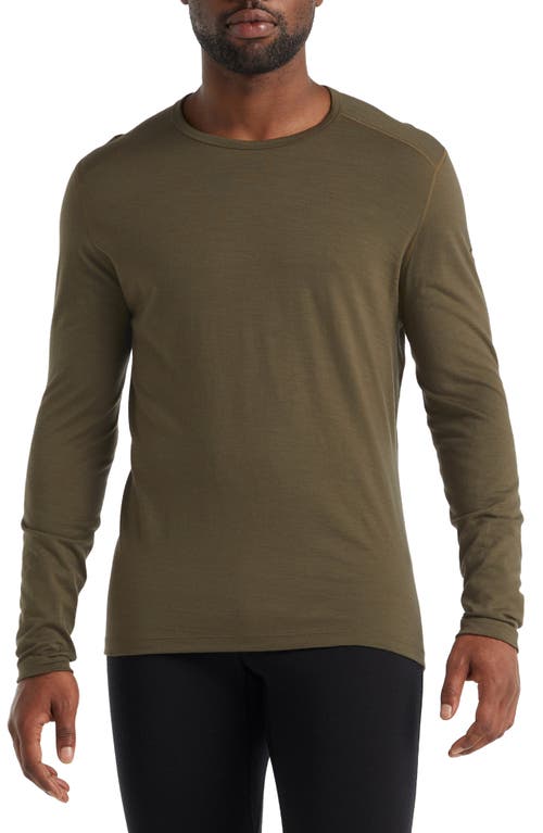 Oasis Long Sleeve Wool Base Layer T-Shirt in Loden