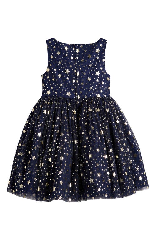 Shop Pippa & Julie Kids' Nova Iconic Star Tulle Dress In Navy