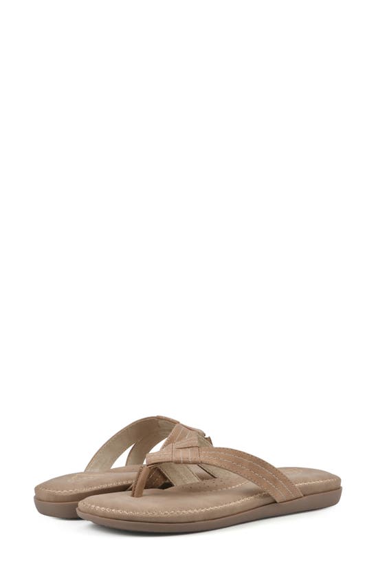 Cliffs By White Mountain Fateful Flip Flop In Natural/ Nubuck