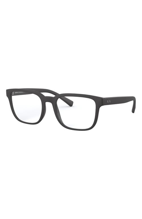 Armani Exchange Ax  54mm Rectangular Optical Glasses In Matte Black/demo Lens
