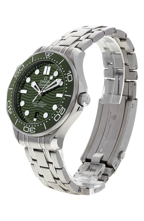 Shop Watchfinder & Co. Omega  2022 Seamaster Diver 300m Automatic Bracelet Watch, 42mm In Silver/green