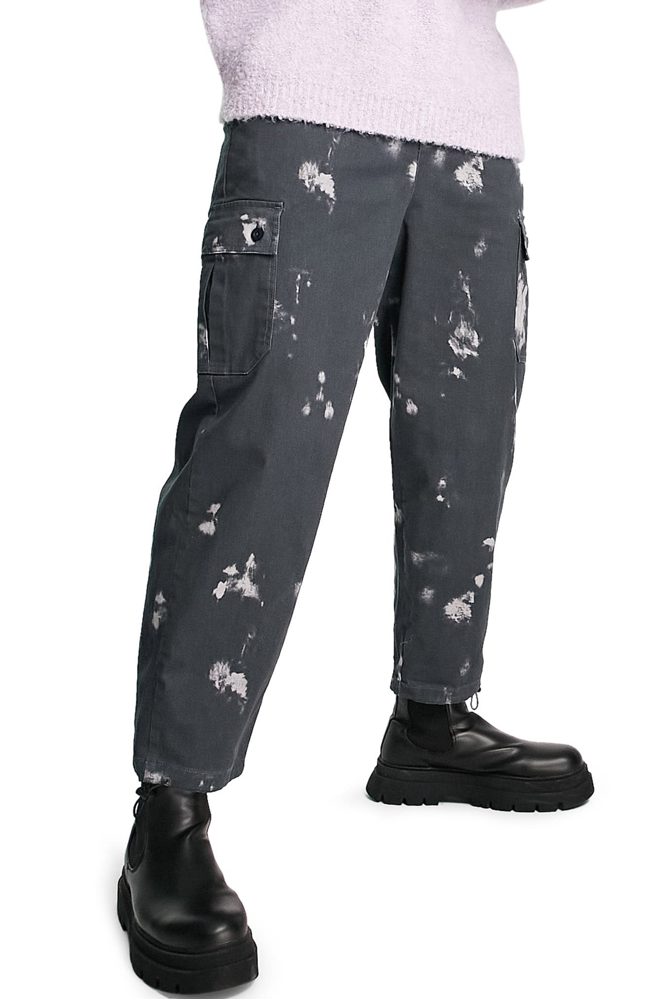 ASOS DESIGN Oversize Tapered Leg Bleach 