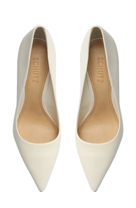 Shop Schutz Lou Pointed Toe Pump In White