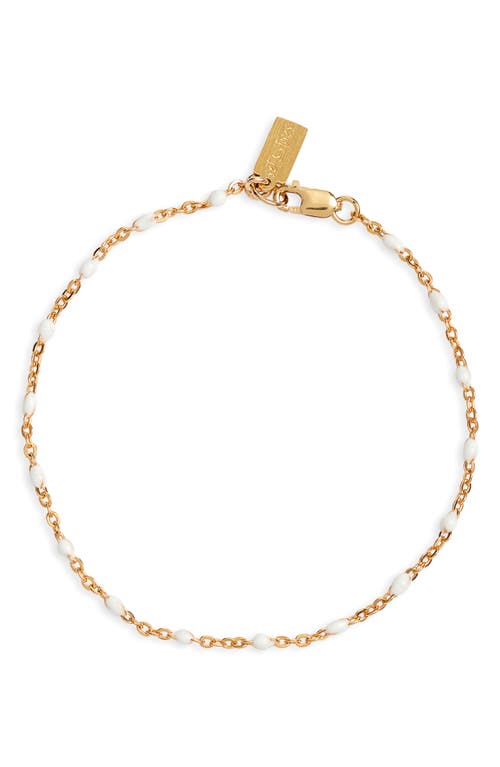 Shop Set & Stones Kaz Bead Station Bracelet In Gold/white