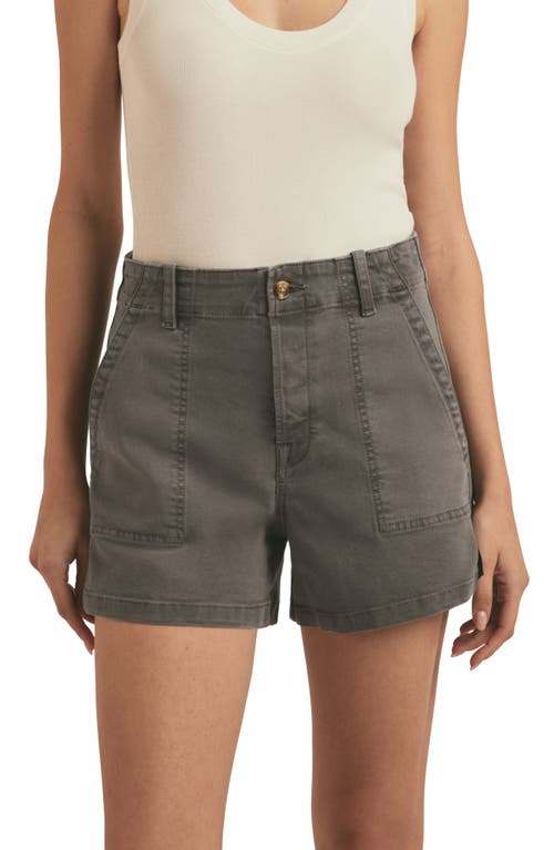 Shop Favorite Daughter The Caroline High Waist Utility Denim Shorts In Kalamata