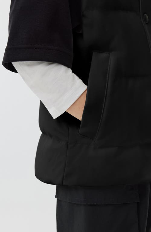 Canada Goose Black - Noir Vanier Padded Woven-blend-down Gilet 10-16 Years In Black - Noir