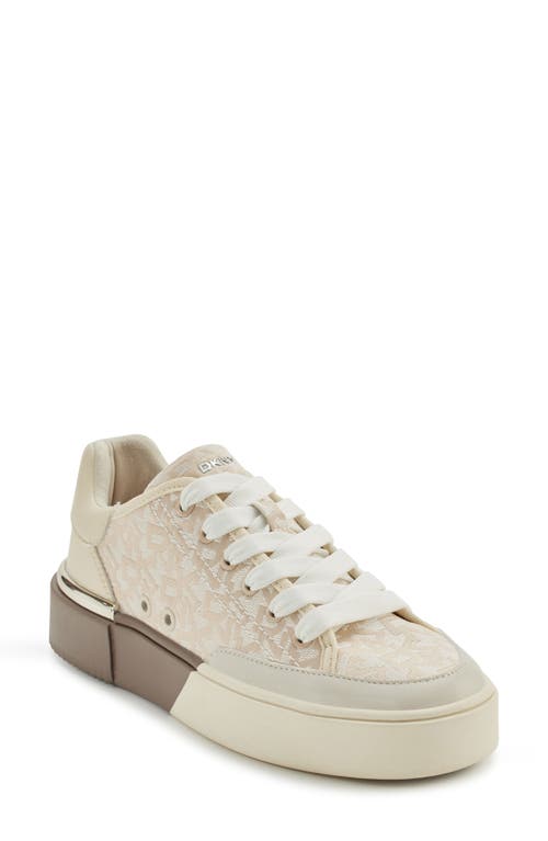 Shop Dkny Bradley Platform Sneaker In Hemp/white