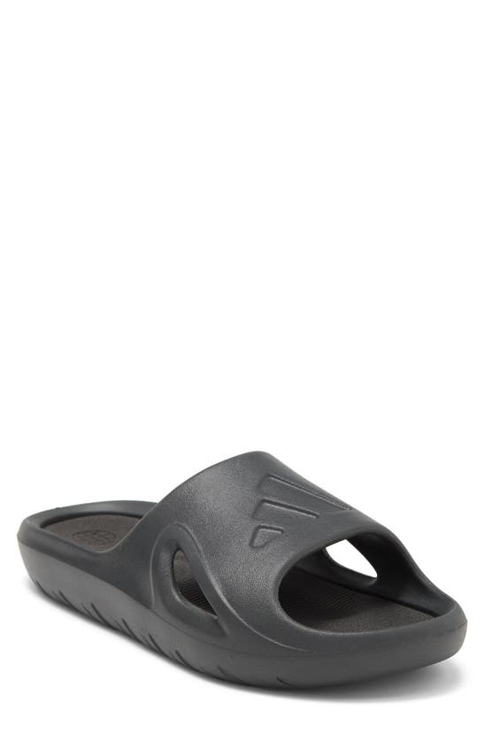 Shop Adidas Originals Adicane Slide Sandal In Carbon/ Carbon/ Core Black