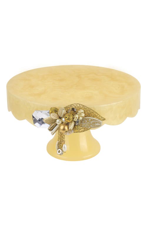 Tiramisu Decorative Cake Stand In Gold Pearl
