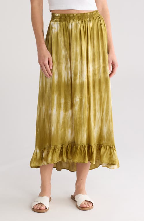 Shop Industry Republic Clothing Tie Dye Maxi Skirt In Soft Green Natural Tie Dye