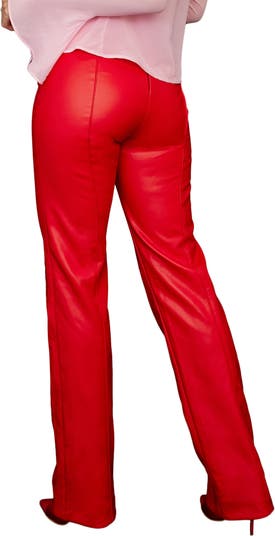 NOVELLO - Red Leather Pants – Oycee