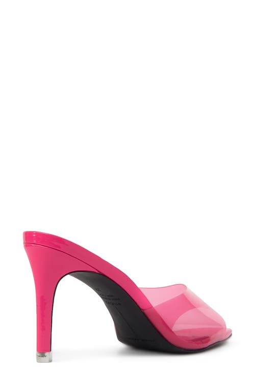 Black Suede Studio Belle Transparent Mule Sandals In Pink Pvc/patent