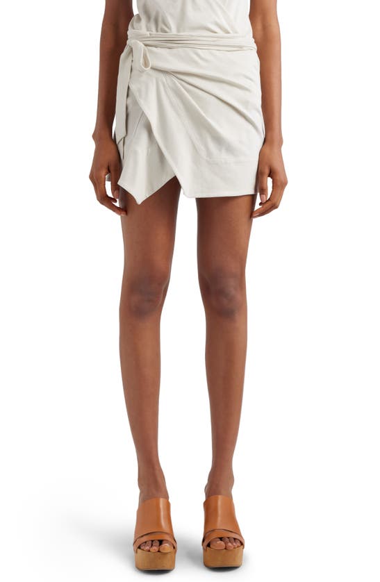 Shop Isabel Marant Berenice Cotton Wrap Skirt In Chalk