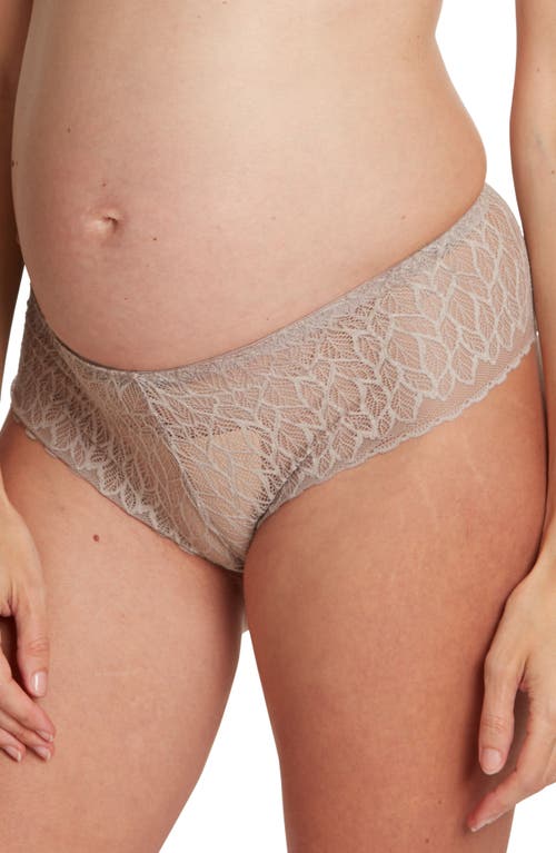 Shop Cache Coeur Bliss Maternity Shorty Panties In Taupe