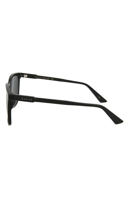 Gucci 60mm Square Rectangle Sunglasses In Black Black Grey