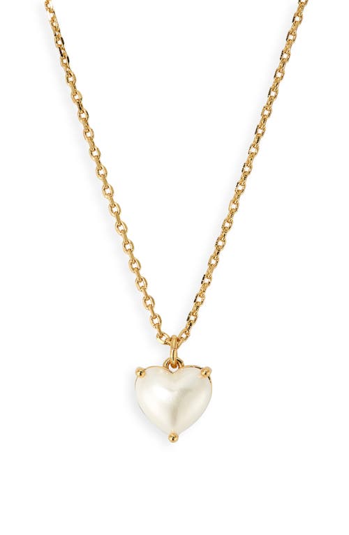 Kate Spade New York my love birthstone heart pendant necklace in Pearl at Nordstrom