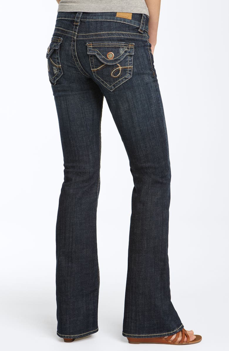 See Thru Soul Flap Pocket Flare Leg Stretch Jeans (Juniors) | Nordstrom
