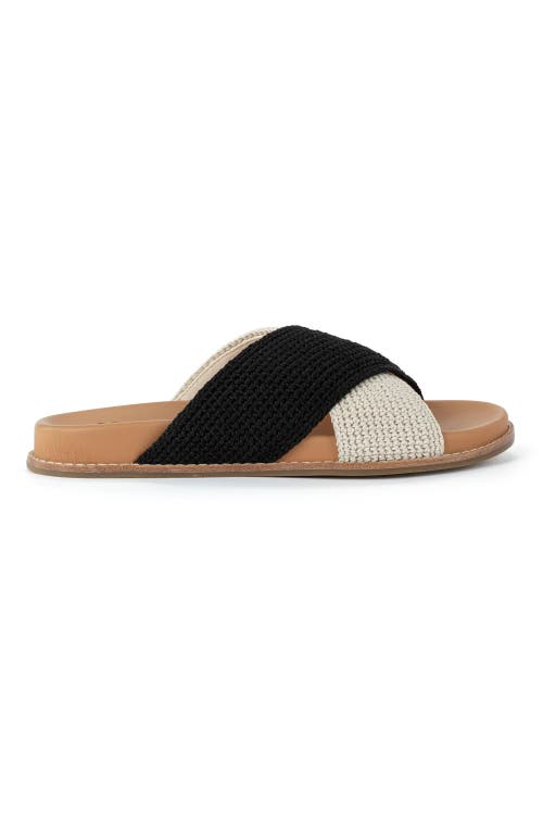 Shop The Sak Penelope Slip On Sandal In Black/ecru Block