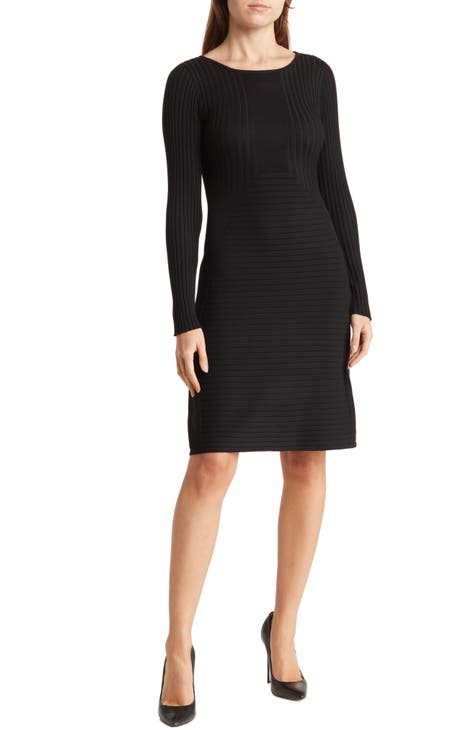 Anabella Fit-and-Flare Knit Sweater Dress