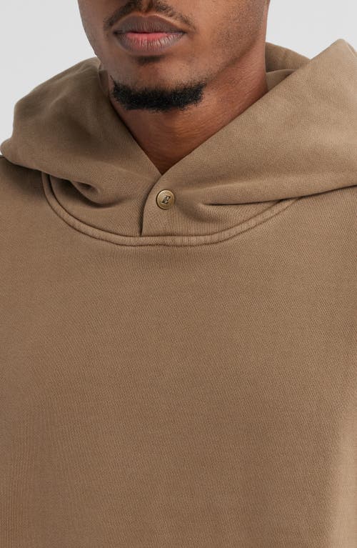Elwood Rectangle Hoodie In Dull Brown