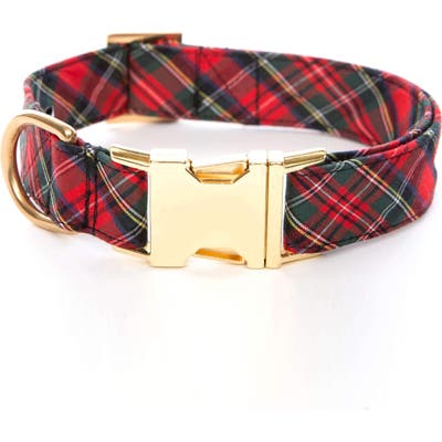The Foggy Dog Tartan Plaid Dog Collar, Red