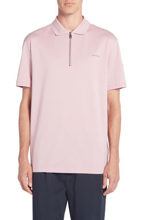 Moncler Logo Zip Polo at Nordstrom,