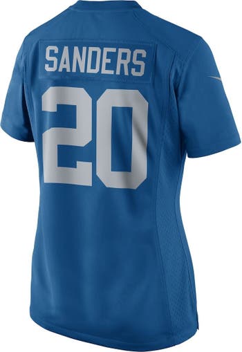 Nike Women's Nike Barry Sanders Blue Detroit Lions 2017 Throwback Retired  Player Game Jersey