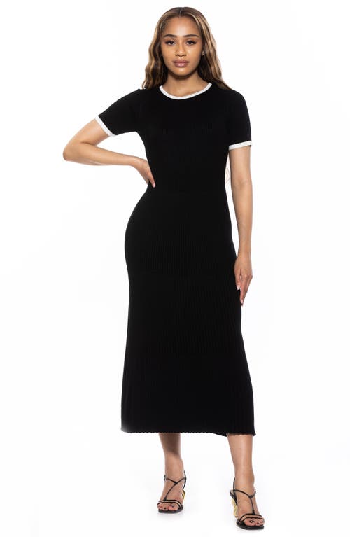 Alexia Admor Women's Keiko Rib Knit Midi Sheath Dress In Black